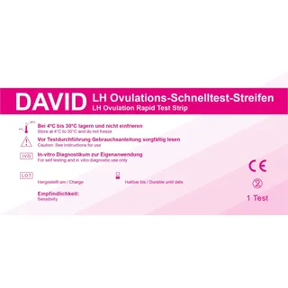 David Ovulationstests Streifen, LH, 20miu/ml 50 St