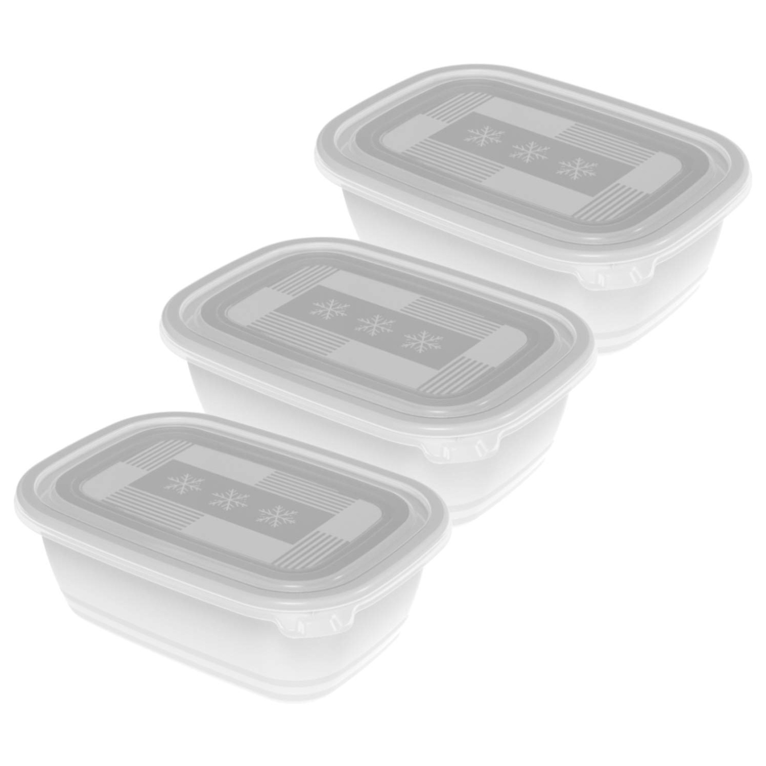 Bild Freeze Vorratsdosen + Lunchbox, transparent, 3 x 1l (19,5 x 13,5 x 10,0 cm)