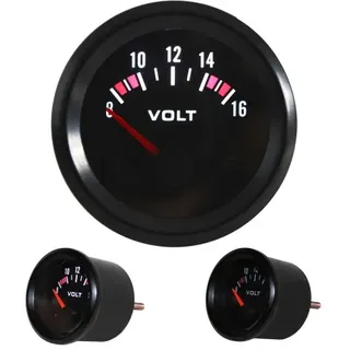 Zusatzinstrument, Youngtimer,Auto,Rallye, Volt, schwarz, Ã52mm