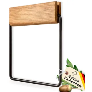 STRUKTA Toilettenpapierhalter Holz – einfache Montage ohne Bohren für stilvolles Bad – moderner Klopapierhalter für Designliebhaber – Toilettenpapierhalter ohne Bohren, Klorollenhalter ohne Bohren