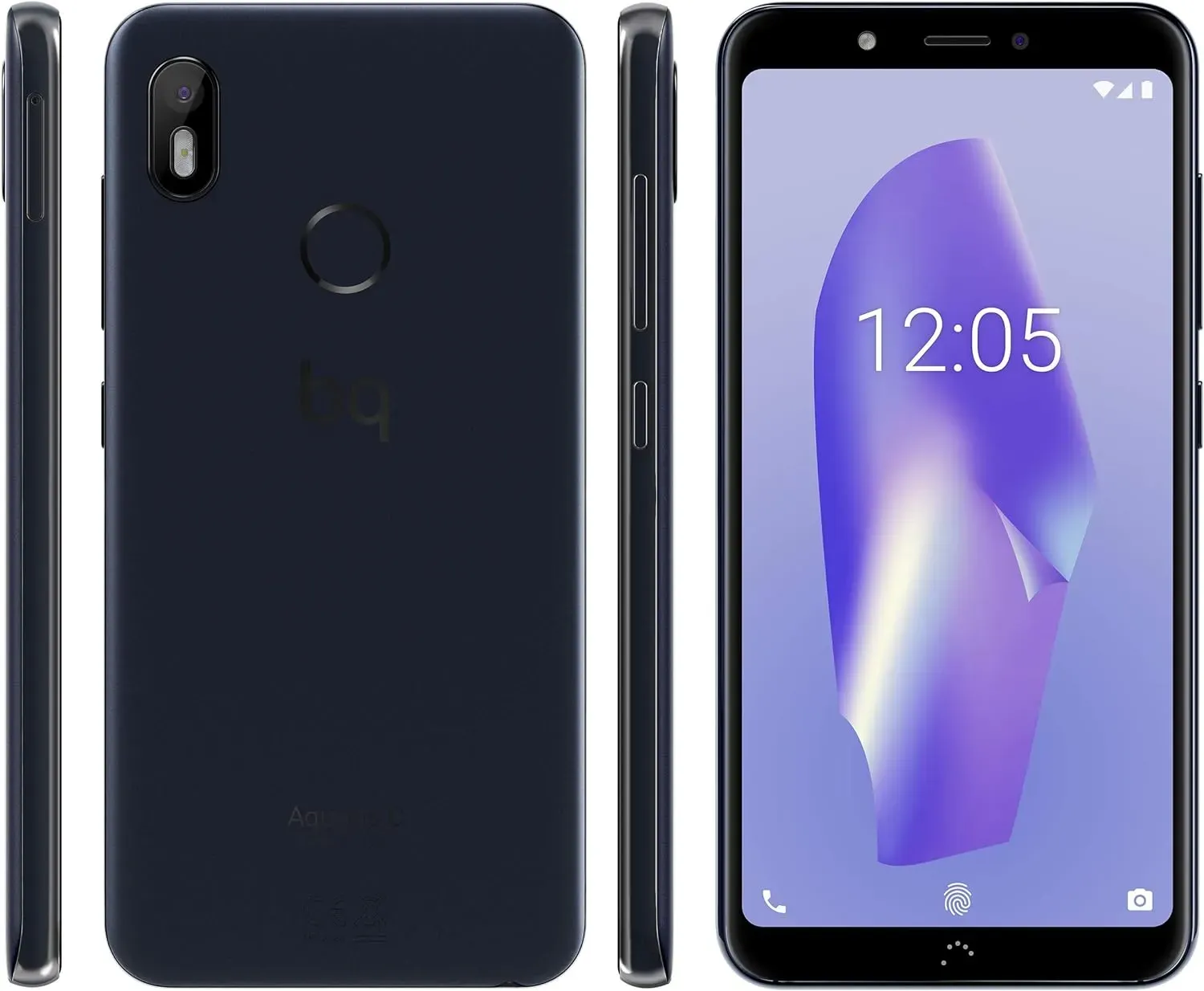 BQ Aquaris C 16GB [Single-Sim] navy black | Zustand: Neu & original versiegelt