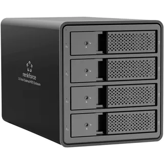 Renkforce RF-6647598 8.9 cm (3.5 Zoll) Festplattengehäuse 4 Bay 3.5 Zoll USB-A (USB 3.0)