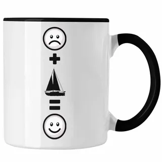 Trendation Tasse Segeln Tasse Geschenk für Segler Windsegeln Boot :(Segeln) Lus schwarz
