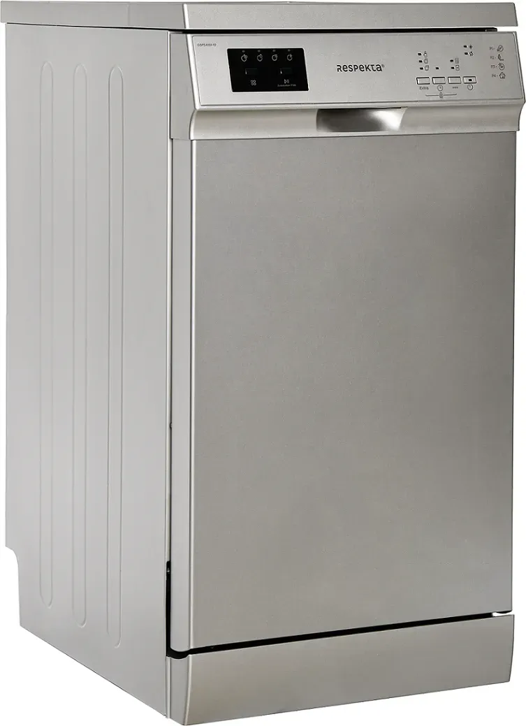 Geschirrspüler Spülmaschine freistehend Standgerät 45 cm Silber Respekta