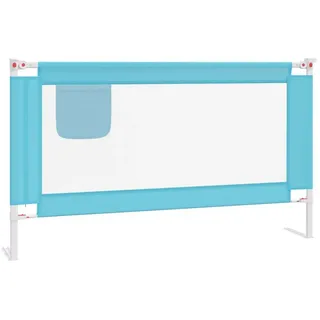 vidaXL Kleinkind-Bettschutzgitter Blau 140x25 cm Stoff