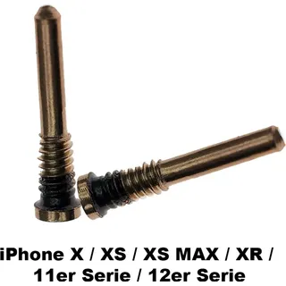 2x iPhone X XS XR 11 12 PRO MAX Pentalobe Lcd Schraube Screws Gold