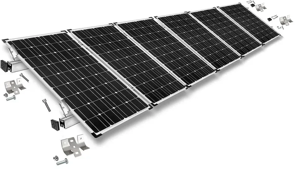 Befestigungskit mit Trapezklemmen für Blechdach 6 Solarpanel Rahmenhöhe 30mm