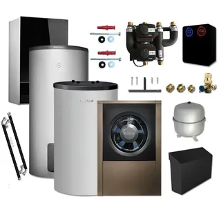 Buderus WLW196i-4 AR E Logaplus Wärmepumpen-Paket mit Warmwasserspeicher SH290 RS-B + Pufferspeicher P120.5 S-B für Heizkreis - 7739616787