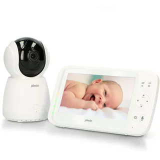 Alecto DVM-275 Digitale Babyphone, mit steuerbarer Kamera, hohe Reichweite von bis zu 300 Meter, 12.7 cm, Weiß