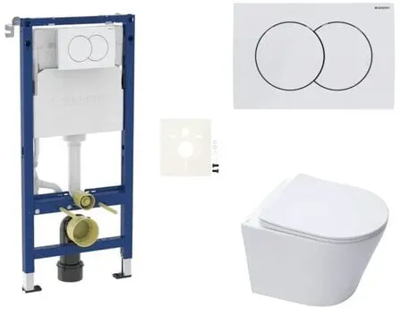 Geberit Wand-WC Set für Vorwandmontage + SAT Infinitio WC SIKOGESINF10D01
