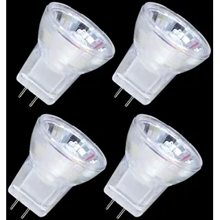 UGEFKMQ 4PC MR8 5W 12V Halogen Glühbirne MR8 12V 20W Halogenstrahler GU4 Niedervoltlampe dimmbar 12V-10W