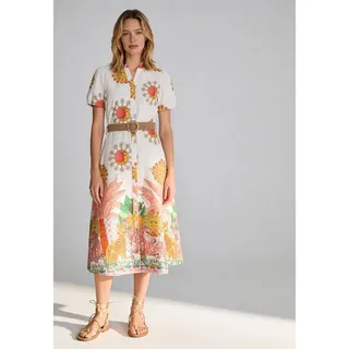 More & More Blusenkleid Jungle Print Beige 38