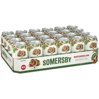 Somersby Watermelon 0,33 l Dose| 24 Dosen, 100% erfrischender Somersby Geschmack der Wassermelone mit 4,5 Prozent Volumen, fruchtiger Cider (24 x 0,33 l)