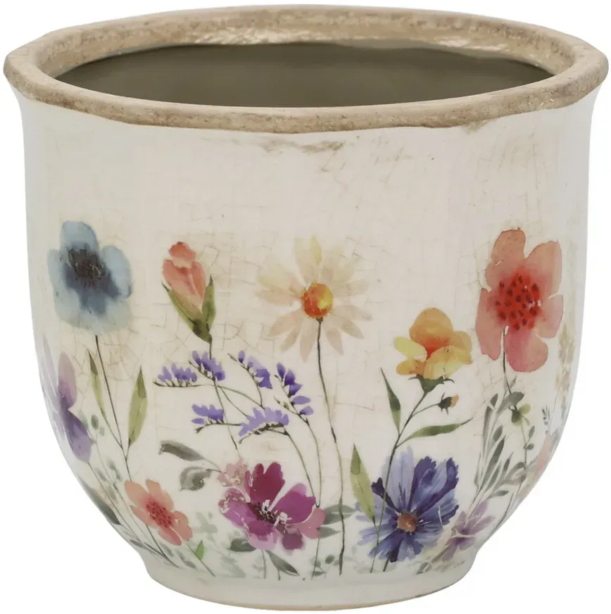 Chic Antique Übertopf Fleurville – Nostalgischer Blumentopf im Landhausstil, 12,5 cm, Ø 14 cm