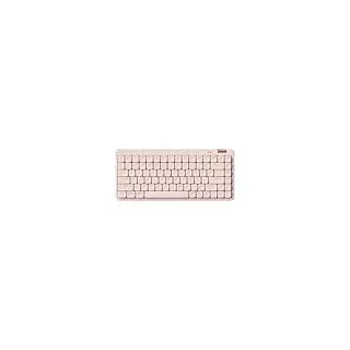 Flow Lite84 Tasten Low Profile Mechanische Tastatur, Swappable Wiederaufladbare Kabellose Tastatur mit 2.4G Empfänger, Bluetooth und Kabelanschluss für Windows, Mac/Linear Switches(Flamingo)US-Layout