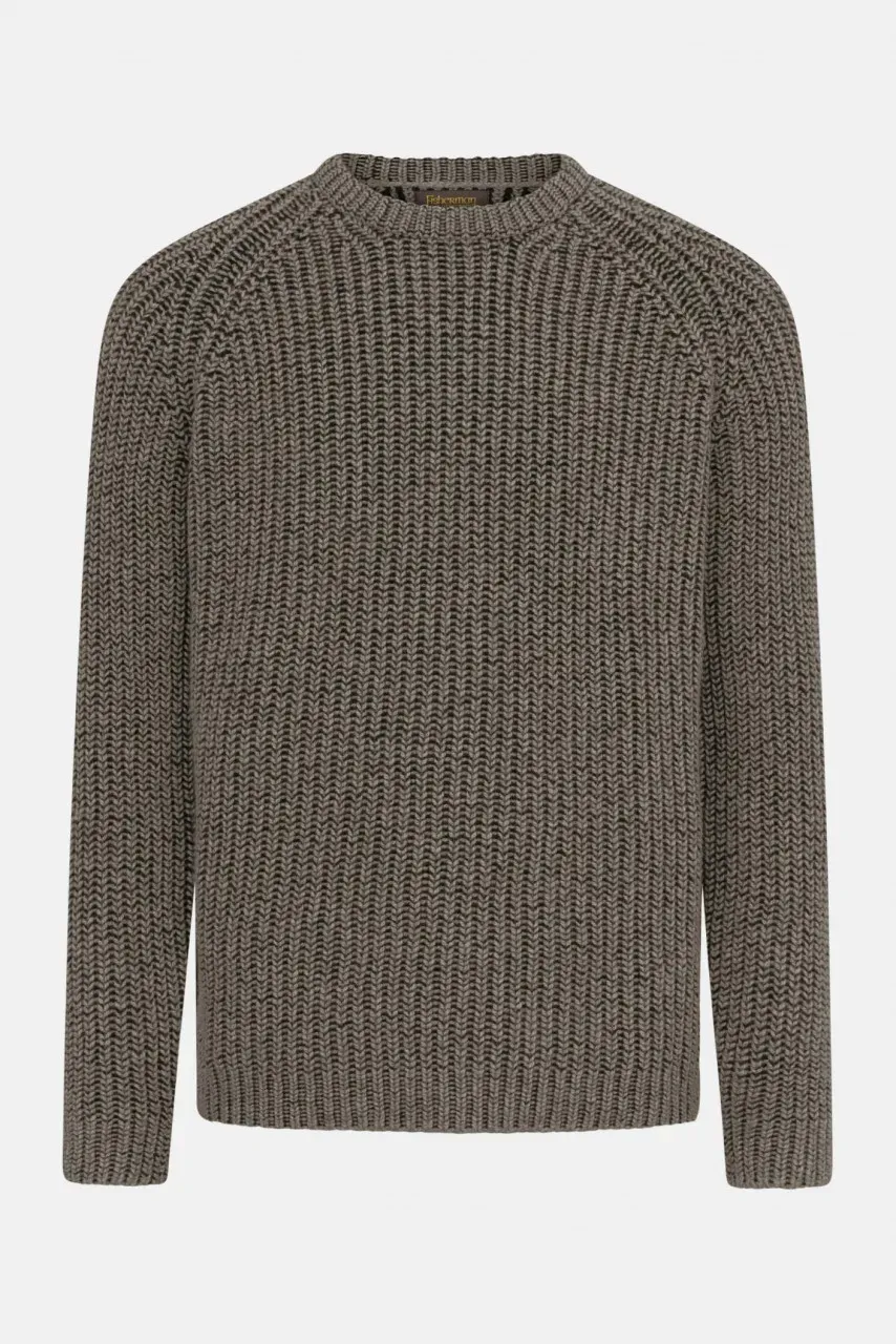 Fisherman out of Ireland Herren Pullover Braun Grau Schwarz Rippstrick