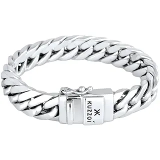 KUZZOI Herren Panzer Massiv Kastenverschluss 925 Silber 21
