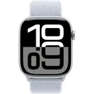 Apple Watch Series 10 46mm Silber (Hellblaues Nylon Armband)