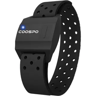 COOSPO HW706 Herzfrequenzmesser Aufladen Pulsmesser mit Armband per Bluetooth/ANT+, Herzfrequenz Armgurt Optisch IP67 Wasserdichter, Kompatibel mit CoospoRide, Wahoo, Strava, Elite HRV