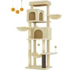 Kratzbaum 175 cm hoch XL mit 2 Höhlen sandbeige