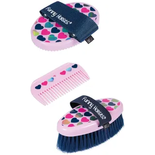 HKM Sports Equipment GmbH Putzset -Funny Horses Hearts- rosa