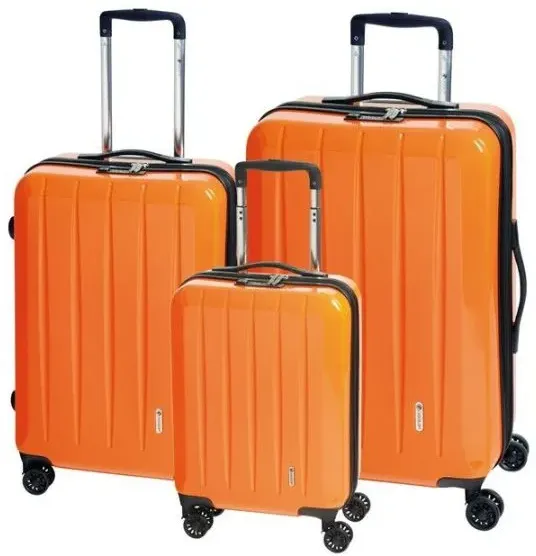 CHECK.IN London Trolley-Set London 2.0 3-tlg. orange Koffer mit 4 Rollen Kofferset
