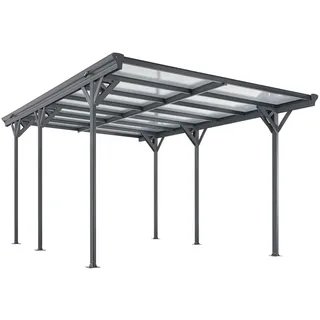Juskys Carport mit Flachdach 3,05 x 5,03 m anthrazit