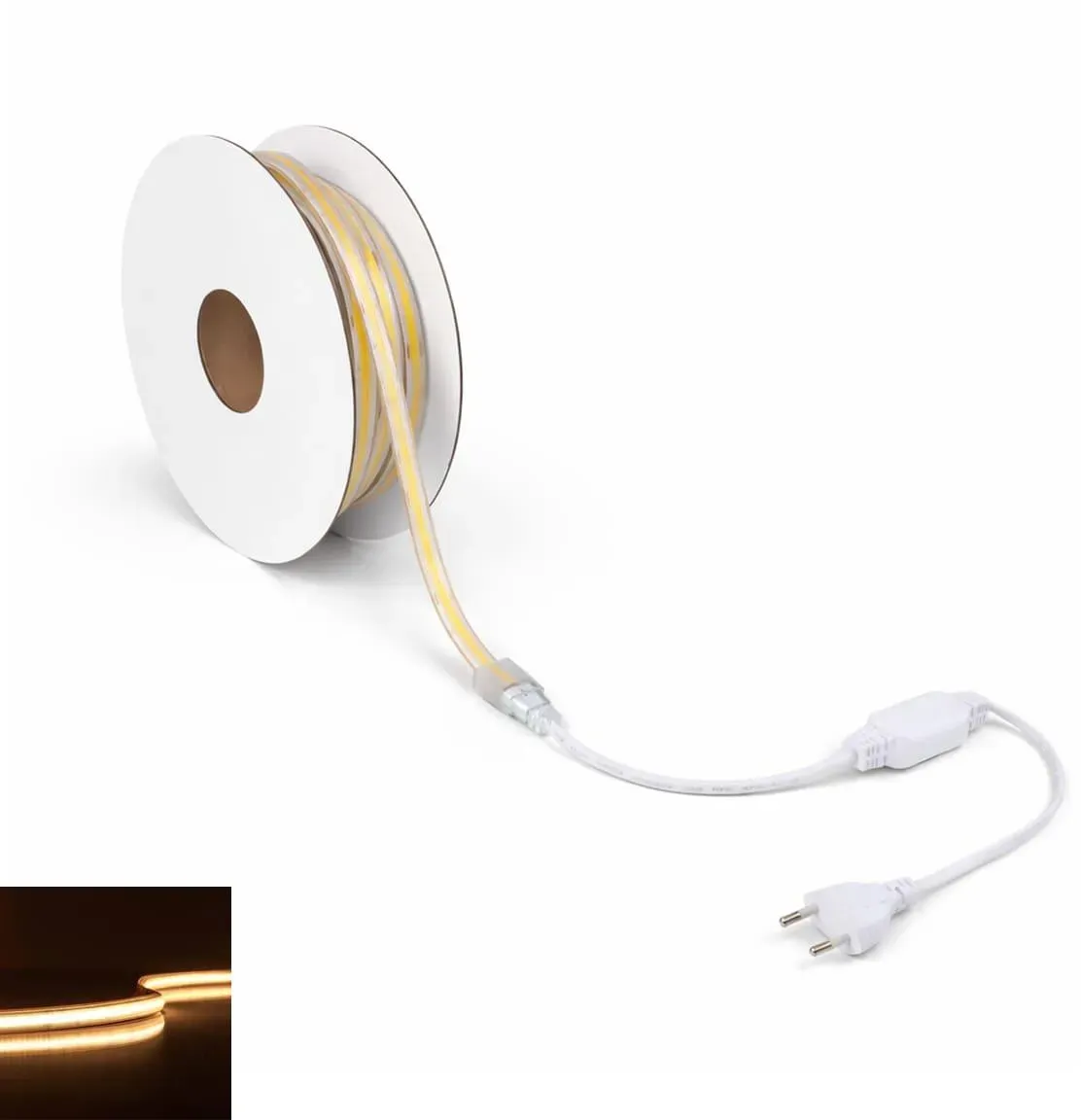 COB 230V LED Streifen 10W/m 360LED/m 10mm - Lichtfarbe: Neutralweiß 4000K - Läng...