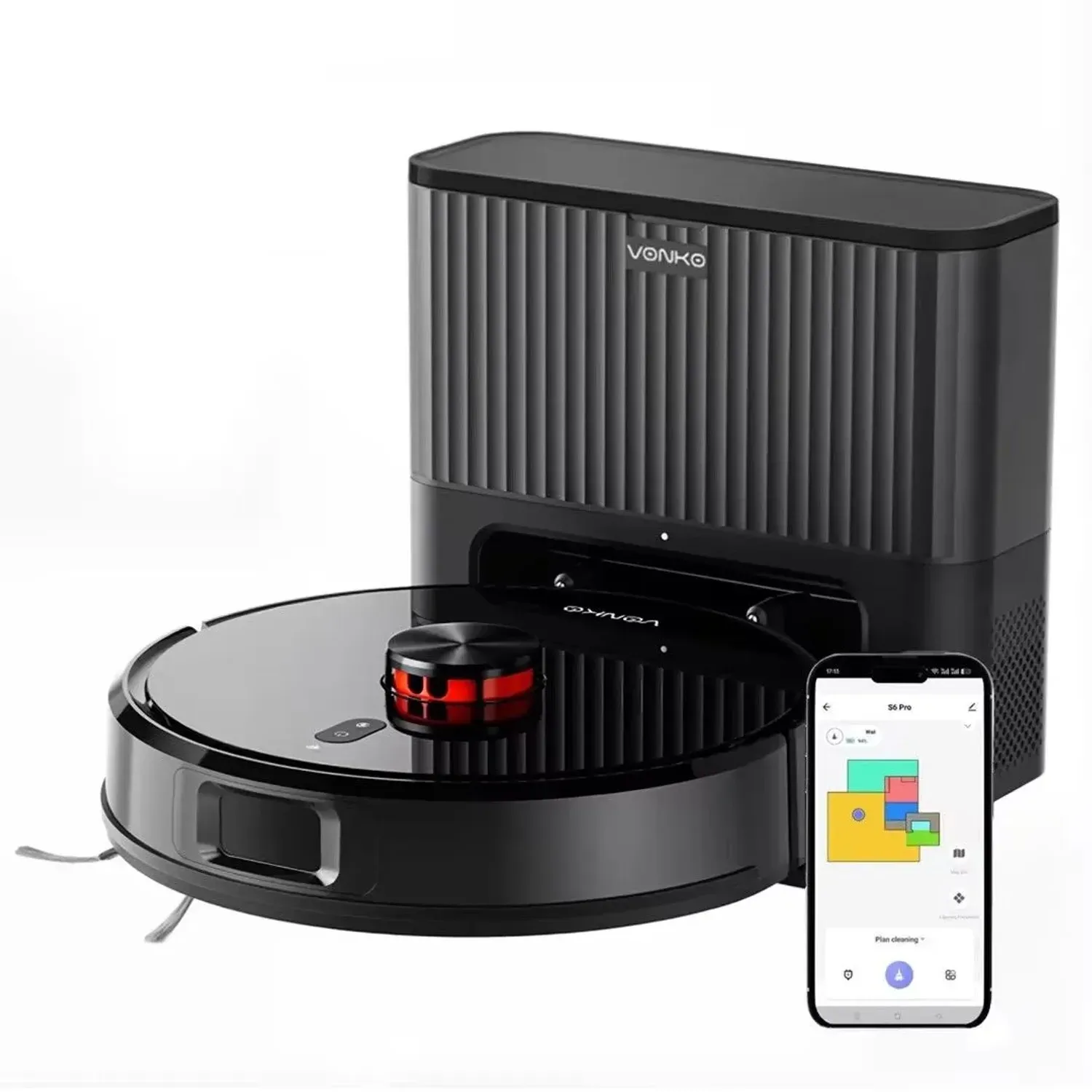 VONKO S6 Pro Saugroboter mit Wischfunktion & LiDAR-Navigation