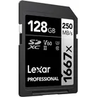 Lexar Professional 1667x (128 GB, SDXC, U3, UHS-II), Speicherkarte, Schwarz