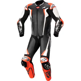 Alpinestars Racing Absolute V2 1tlg. perforiert - Schwarz/Weiß/Neon-Rot - 52