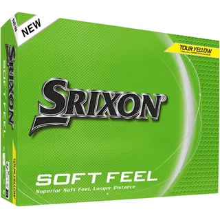 Srixon Soft Feel_14 Ultraweiche und langlebige Golfbälle| Stabile Flugbahn und kontrollierter Spin| Premium-Gefühl und Kontrolle um den Grün| Gelb/Weiß