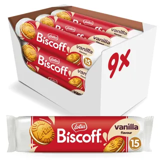 Lotus Biscoff | Sandwich Doppelkekse | Vanillecreme-Füllung | Einzigartiger knuspriger Geschmack | Vegan | Kein Zusatz von Aromen oder Farbstoffen | 15 pro Packung | 9 x 150g | 1.35 kg