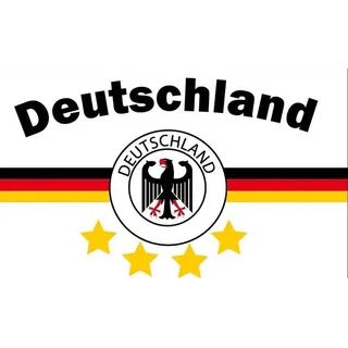 trends4cents Flagge Deutschland 17 WEISS 4 STERNE 90 x 150 cm Die Mannschaft Weltmeisterschaft