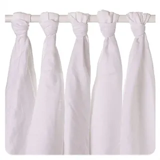 XKKO Bio - Mullwindel / Spucktuch "Alte Zeiten", weiss, 5 Stück