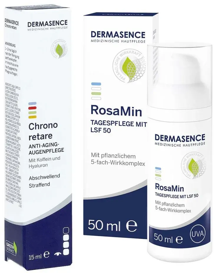 Dermasence Chrono Retare Anti-Aging-Augenpflg.+Rosamin Tagespfl.