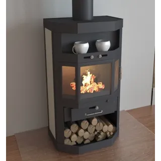 VICTORIA Kaminofen Victoria Taro, schwarz, dauerbrandfähig – 10kW