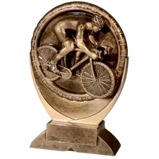 eberin Pokal Radsport - 17 cm Resinfigur Bronze - Trophäe mit Wunschgravur
