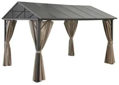 Pavillon »Residenzio«, LxBxH: 395 x 297 x 201/260 cm, 4 Pfosten - grau