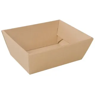 ColomPac Geschenkkorb SAWP 181.701, rechteckig, klein, L 285 x B 240 x H 110 mm, Wellpappe, kraft-braun, 1 Stück