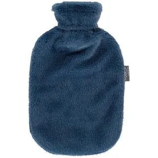 Fashy Wärmflasche 2,0L, mit supersoftem Bezug, blau