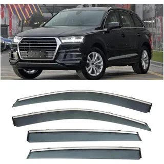 4 Stück Auto Windabweiser Regenabweiser Für Audi Q7 2016-2021,Vorne Hinten Regenschutz Seitenfenster Sonnenschutz Deflektor Zubehör