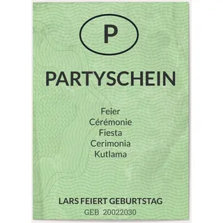 18. Geburtstag Einladungen Grün online gestalten und bestellen - Partyschein in Grün | Wunderkarten.de