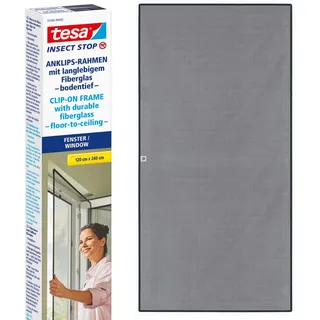 Tesa Fliegengitter Insect Stop Clip On 120 x 240 cm Anthrazit