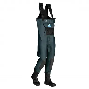 Seabehr Neopren Wathose 5 mm - Platin-Innovation Herren, m. Profil-Sohle (Seal-Grau) Mit Profilsohle, 40/41