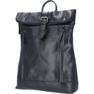 The Skandinavian Brand Leder Freizeit Rucksack Schwarz