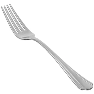 Amazon Basics Essgabeln aus Edelstahl mit Wellenschliff, 12er-Pack, Silber