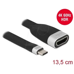 DELOCK 86729 - Adapterkabel USB C  > HDMI, 4K@60 Hz, flach, 13,5 cm