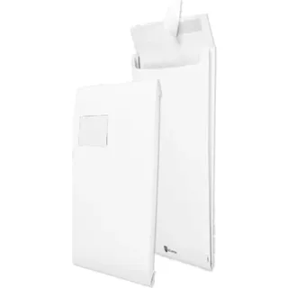 securitex Faltenversandtasche, C4, weiß mit Fenster
