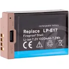 Akku wie Canon LP-E17 für Eos RP, R8, R10, R50, R100, 200D, 250D, mit USB-C Ladeanschluss, 1000 mAh
